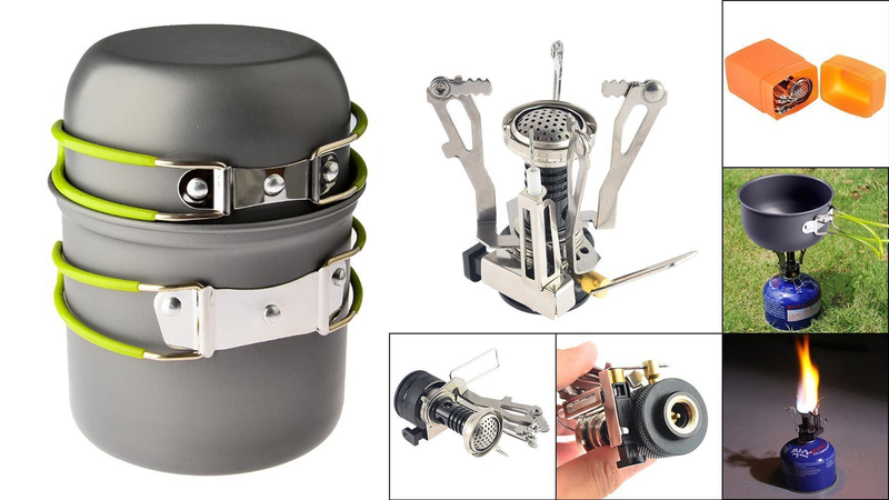 Petforu Camping Stove and Cookware Set, $18 with code 5OXSOMNV